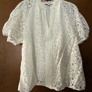 CeCe White Lace Blouse